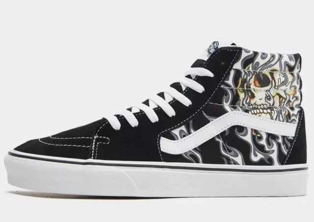 🔥 VANS Sk8-Hi Men's ( UK Size 8 / US 9 / EUR 42 ) Flame Skull Edition ( NEW )