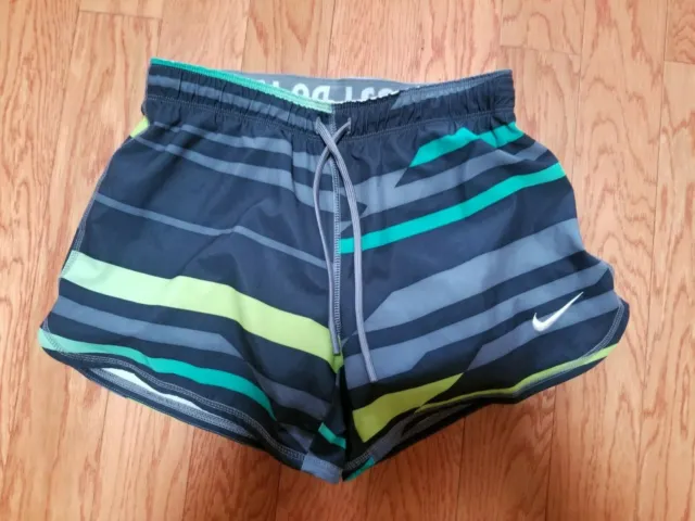 Nike Dri Fit Women's Phantom Green Multicolored Just Do  It Shorts Size Xs