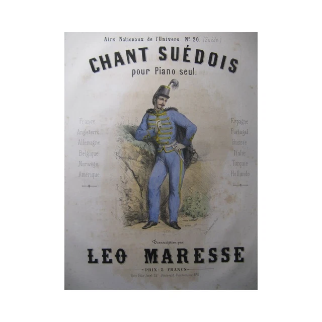 MARESSE Léo Chant Suédois Piano XIXe