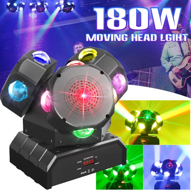 180W RGBW Laser Moving Head 12 LED Strahl DJ Show Disco Party Bühnenbeleuchtung