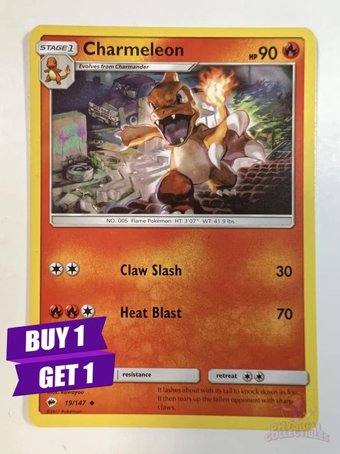 Charmeleon 19/147 - Burning Shadows - Uncommon - Pokemon Card TCG