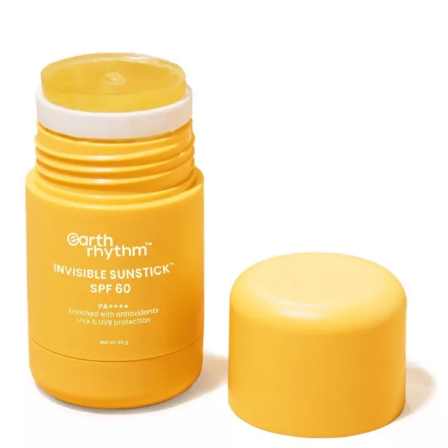 Earth Rhythm Sunstick SPF 60 PA+++ Protector solar invisible | Resistente...