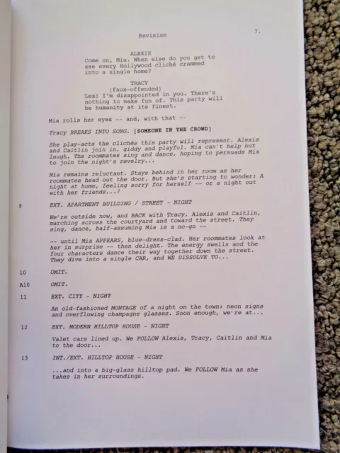 La La Land Film Script / Screenplay. Ryan Gosling, Emma Stone, John Legend. 3