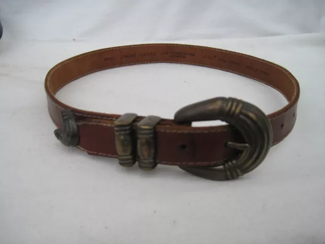 - AUTHENTIQUE  ceinture LIZ CLAIBORNE   cuir  TBEG  vintage  à saisir