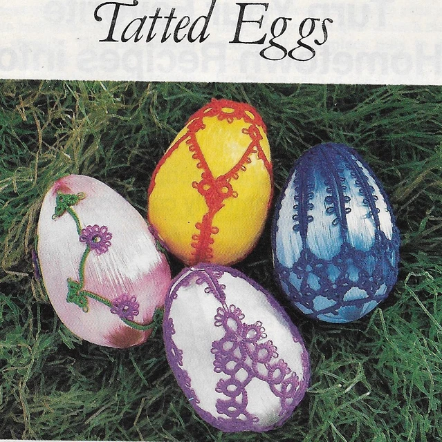 De colección, 4 INSTRUCCIONES DE PATRÓN DE HUEVOS DE PASCUA únicos tatuados