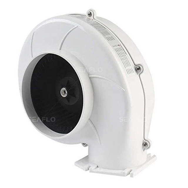 SEAFLO Flange Mount Bilge Air Blower 320CFM Boat Ventilation Marine 12V 4"
