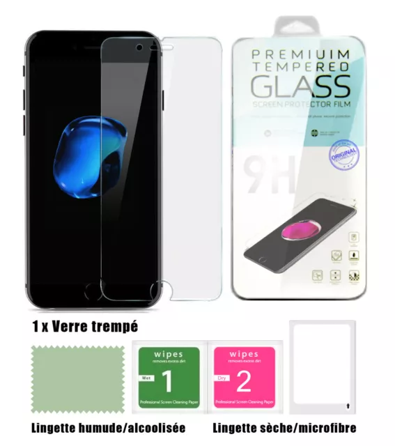 pour iPhone X/XR/XS/MAX/11/8/7/6/6S/SE/5 Film protection écran verre trempé 9H 3