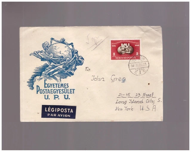 Ungheria - 1950 Upu lettera viaggiata in Usa