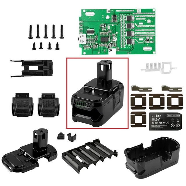 Batterie Plastique Étui Circuit Board Remplacement for Ryobi 18V/P103/P108 for