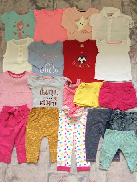 Baby Girls 9-12 Months Clothes Bundle Tops Shorts Swim Suit M&S NEXT Mayoral Etc