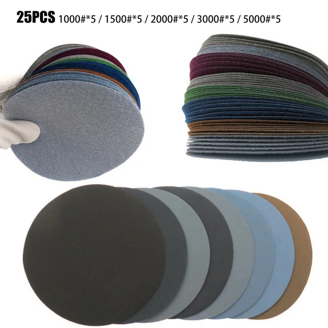 MIXED SANDPAPER ORBITAL Particle Size Sanding Discs Waterproof Durable