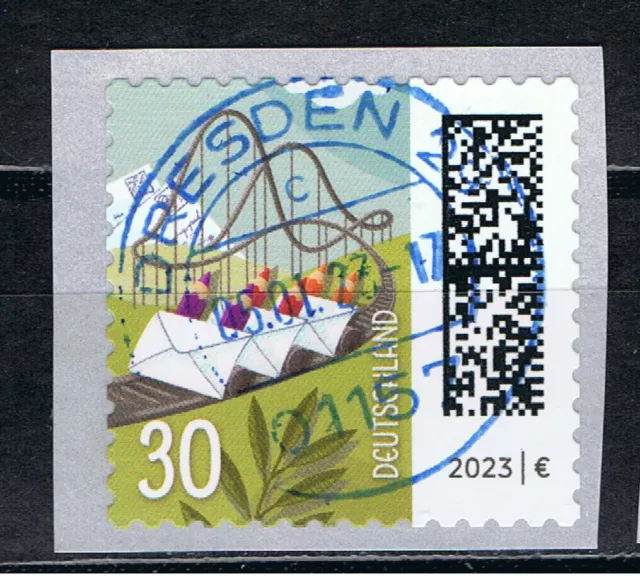 Bund MiNr. 3740 Welt der Briefe Achterbahnbrief sk RM o.Nr. Vollstempel