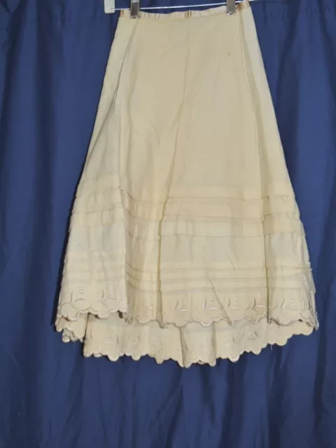 Girls 1880's Hand Embroidered Wool Bustle Petticoat