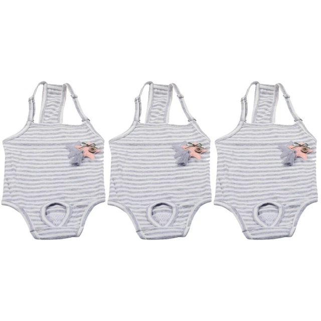 3 stücke Welpenwindel Dog Sanitärpantie mit Hosenträger Weibliche Hund