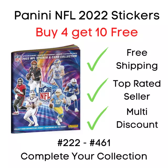 Panini NFL American Football 2022 Stickers #222 - #461 Buy 4 get 10 Free