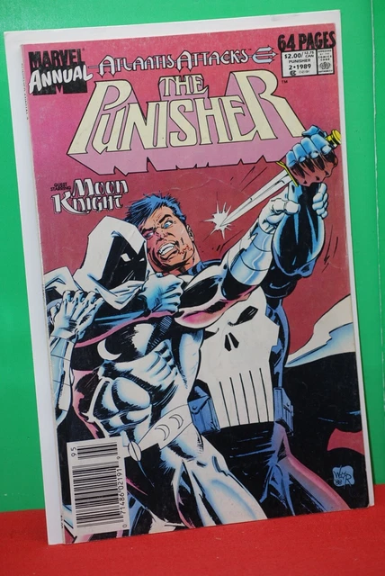 The Punisher Annual #2 Marvel Comics 1989 Classic Punisher Moon Knight Battle
