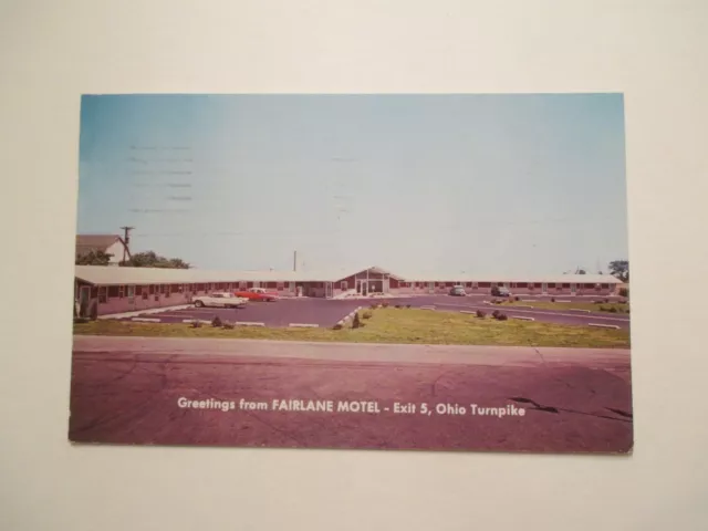 Perrysburg Ohio Postcard Fairlane Motel Ohio Turnpike OH