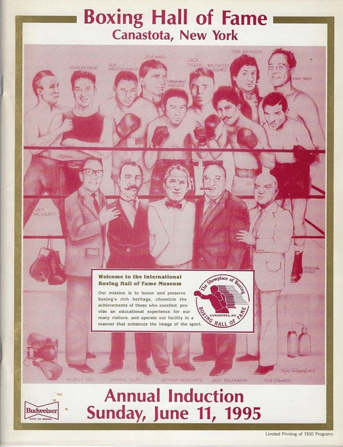 1995 Boxing Hall of Fame Program - Max Baer, Cus D'Amato