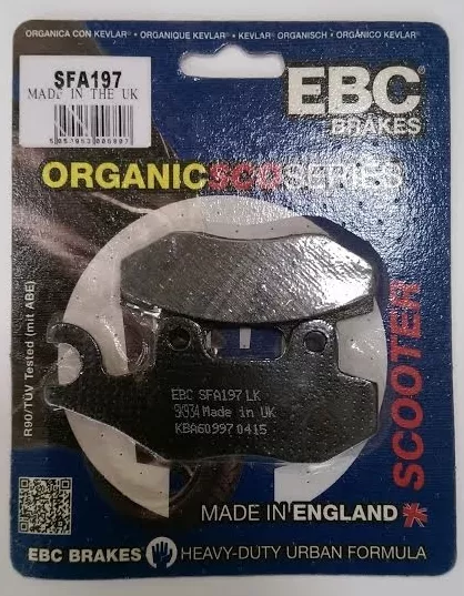 EBC Organic FRONT Brake Pads Fits KYMCO DINK 50 / GRAND DINK 50 (1998 to 2015)