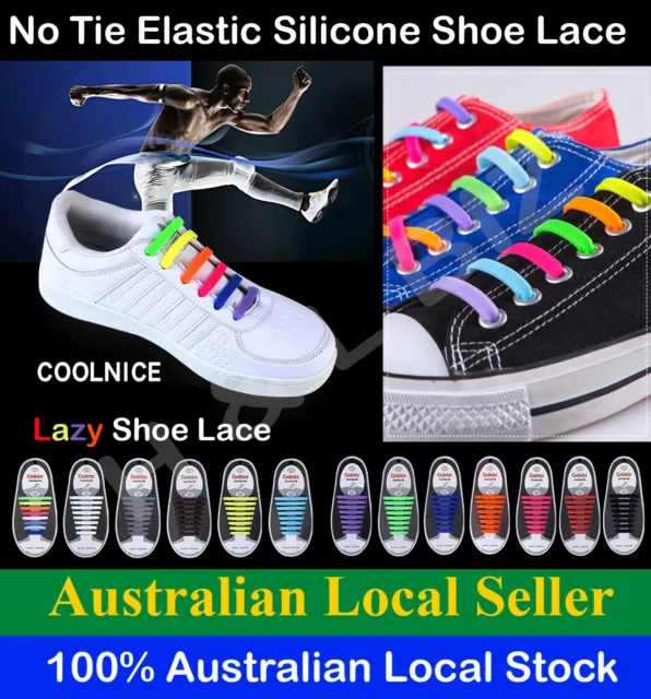 Easy Lazy No Tie Elastic Silicone Shoe Laces Cool Shoelaces Unisex Adults & Kids