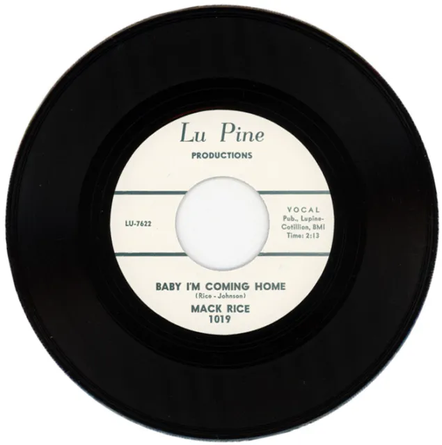 MACK RICE ""BABY I'M COMING HOME mit MY BABY"" 1964 R&B KLASSISCH