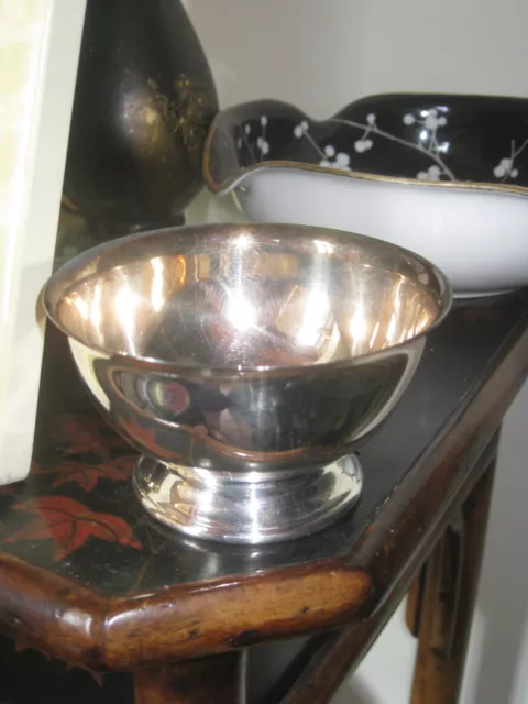 Poole Silver 528 Tin Footed Bowl for Ice Cream or Trinkets/Jewelry