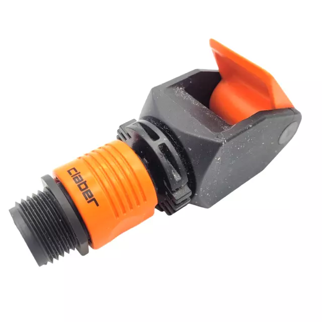 Claber 8583 Koala Indoor Faucet Adapter to 5/8" Garden Hose Black/Orange