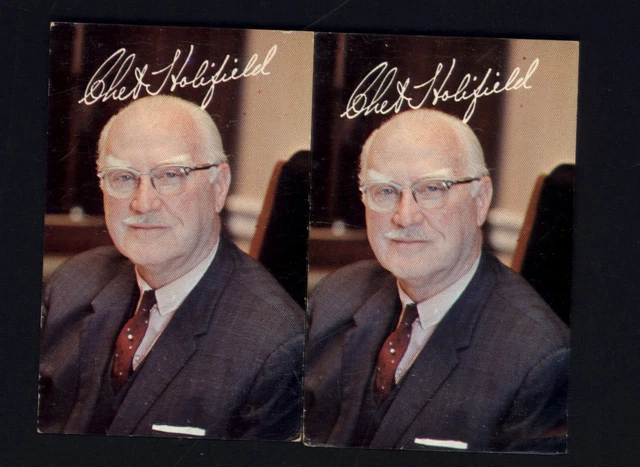 FOUND in BOOK - 1968 Business card/Calendar Congressman CHET HOLIFIELD lot of 2