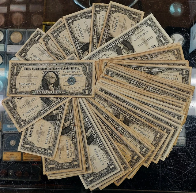 1957 $1 One Dollar Silver Certificate Average Circulated Condition Great Value!