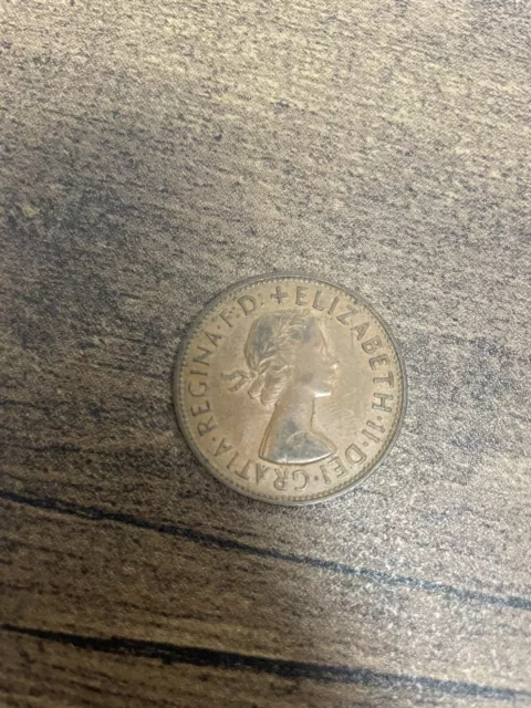 1966 one penny coin