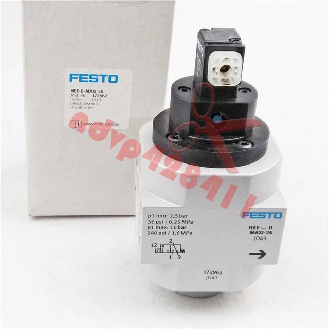 1PZ Nuovo Festo HEE-D-MAXI-24 172962 Valvola di avviamento di sicurezza sorgente d'aria