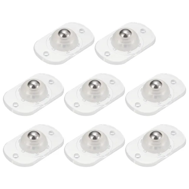 Self Adhesive Caster Wheels, (8Pcs/ Clear) Mini Swivel Paste Universal Pulley