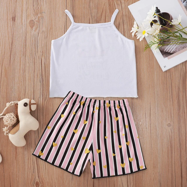 T-shirt gilet top gilet top + set pantaloncini 3