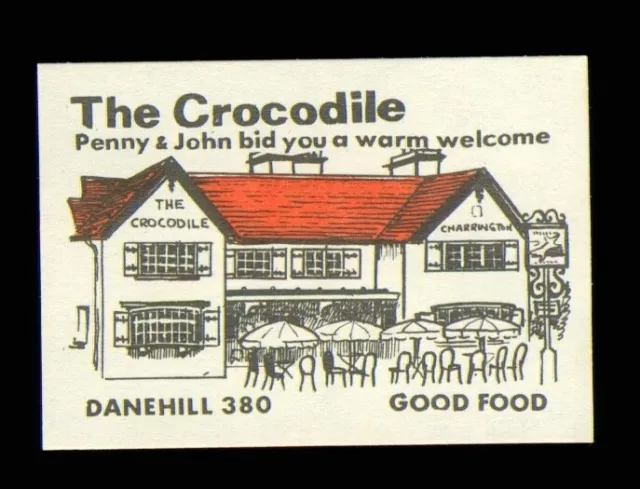 1 x Matchbox label Pub The Crocodile Danehill Sussex ≠ MR660