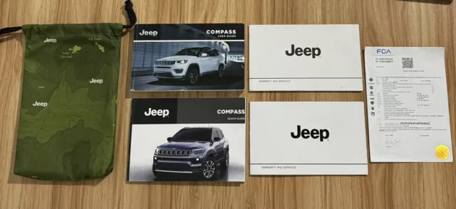 Genuine Jeep Compass 2016-2020 Owners Manual Service Book With Wallet