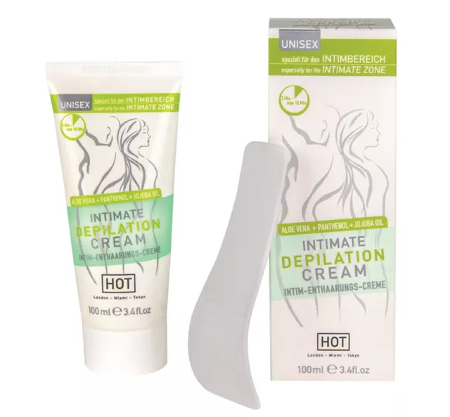 HOT BIO Depilation Intimbereich Creme 100ml Körperbehaarung Enthaarung Creme