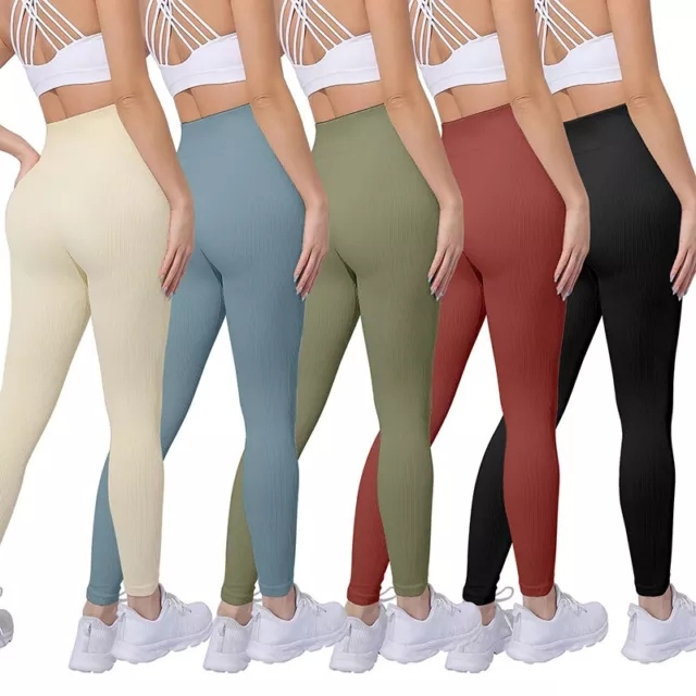 Yoga Pants Women Ladies Full Length Leggings Bum Butt Lift Sport Gym LOT Push Up