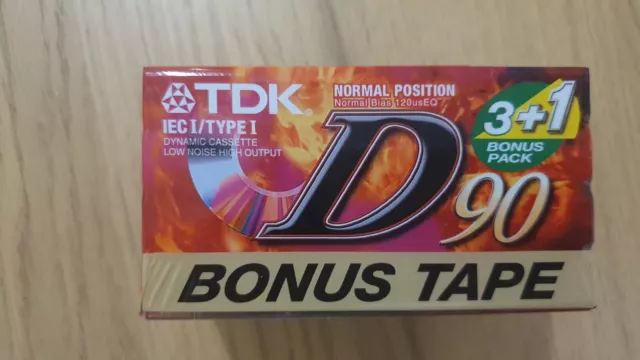 4 Pack TDK Blank Cassette Tapes D90