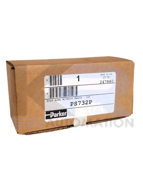 NEW Parker PS732P Poly Bowl W/Twist Drain Fits 06 Series And 11F Filters