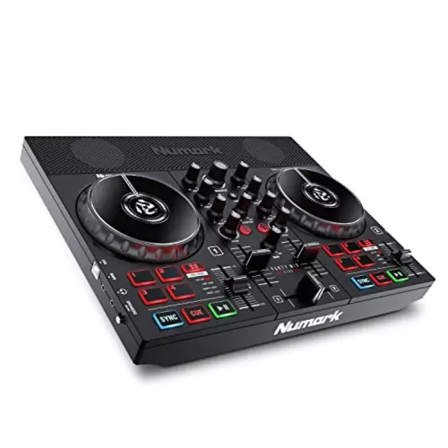 Numark Party Mix Live - Console DJ a 2 Canali per Serato DJ Lite con Casse, Sche