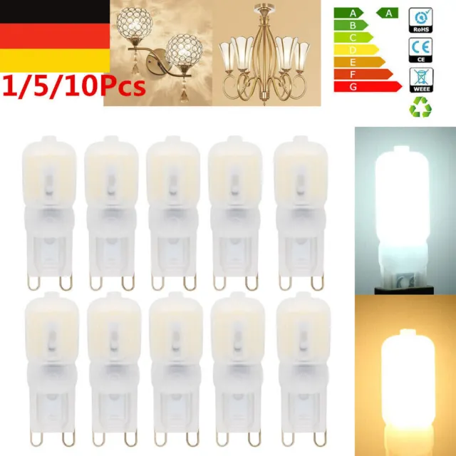 10*G9 LED Halogenlampe Glühbirne 5W Dimmbar Birne Warmweiß Kaltweiß Leuchtmittel