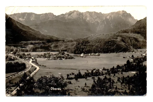 Oberau 1931 panorama with station Krs Garmisch - Partenkirchen