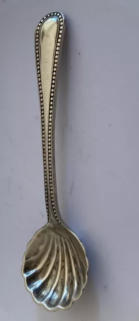 Antique English Heath Middleton Sterling Silver Individual Salt Spoon Shell