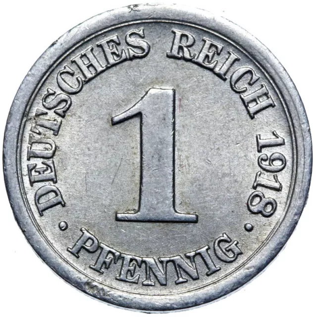 Deutsches Reich - Kaiserreich - Wilhelm II. - Münze - 1 Pfennig 1918 D