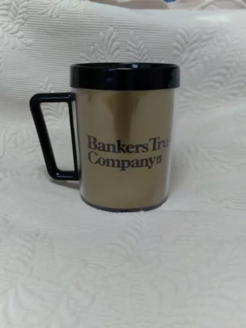 Bankers Trust  Corporate Advertising Plastic "Thermal" Coffee Mug