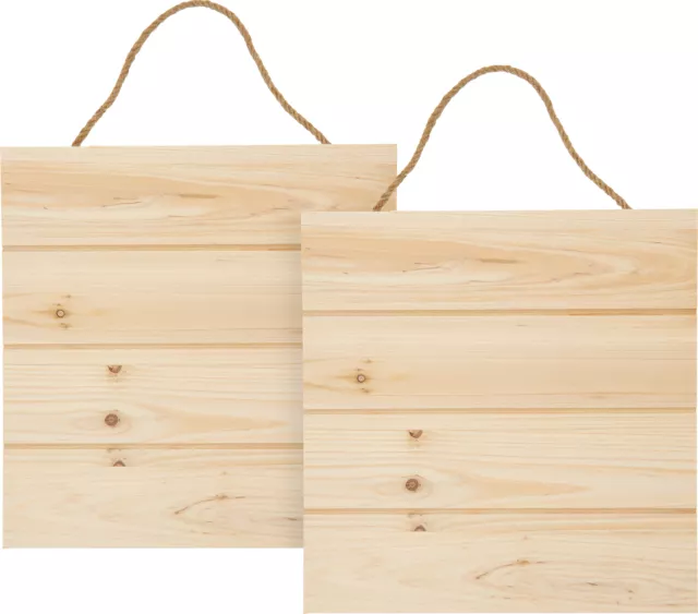 Paquete de 2 paneles de madera decorativos VBS 29x29cm letrero de madera paneles de madera hágalo usted mismo artesanía