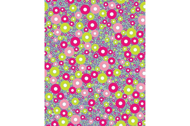 Papel Decopatch Ref 552 - Paquete de 20 círculos (rosa/verde/blanco) (381 x 305 mm)