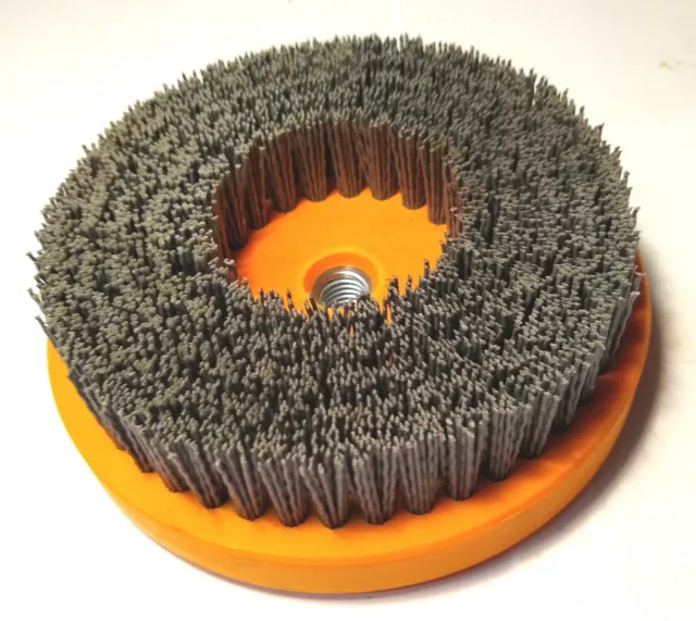 5.5" Diameter M14 x 2.0 Threads Nylox Disc Brush 2000 Rpm Nylon disk 14mm metric