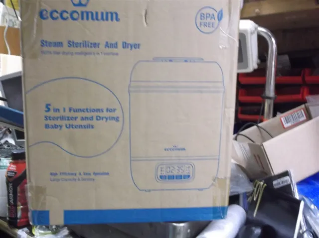 Eccomum 5 in 1 Baby Bottle Steam Sterilizer and Dryer Machine LCD Display