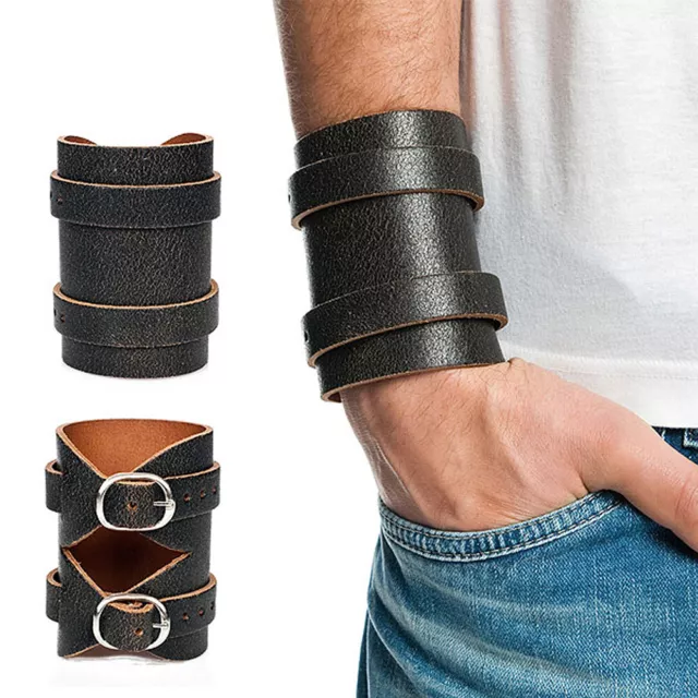 Lederarmband Herren sehr breit used schwarz Herrenarmband Leder Armband Männer